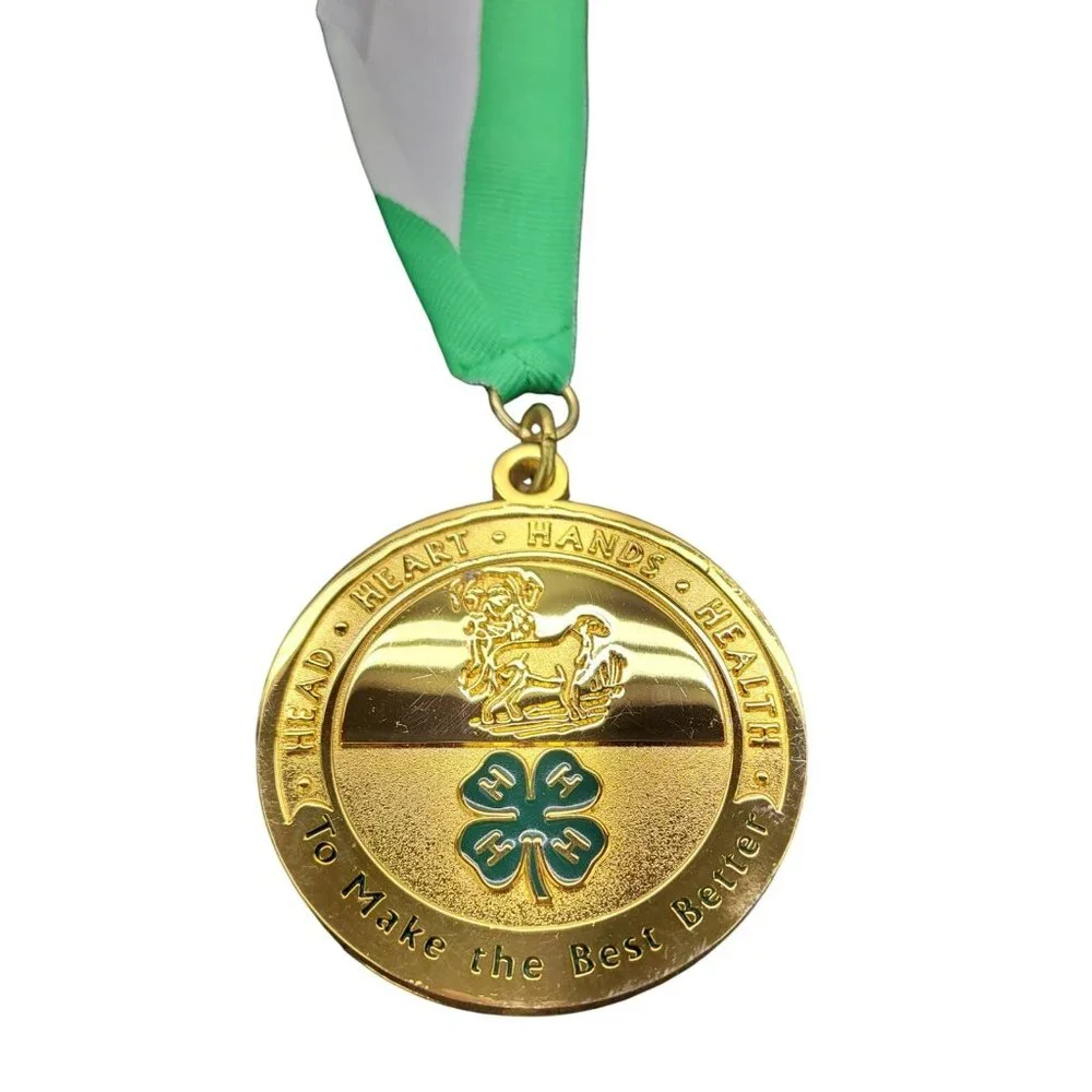 Vintage 4H Dog Show Medals Lot of 4 Metal Collection Osage County Fair Kansas - Picture 5 of 14